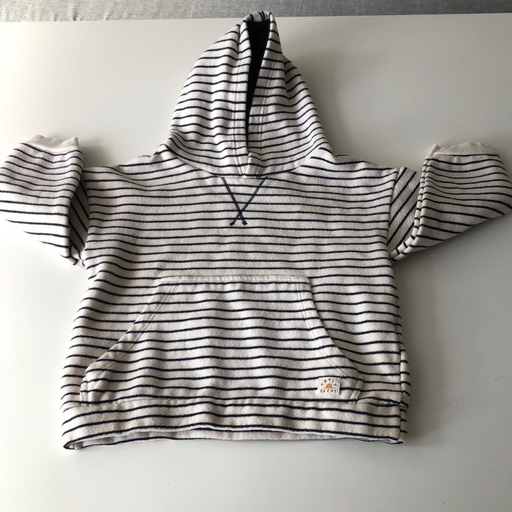 Zara Truly Great Sweatshirt Hoodie 2-3 years Cotton. Stripe pattern
